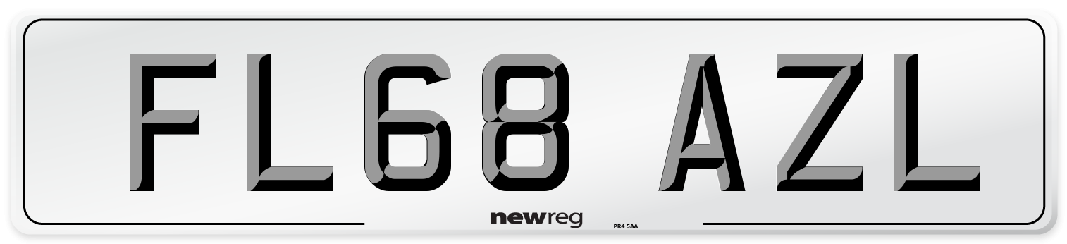 FL68 AZL Number Plate from New Reg